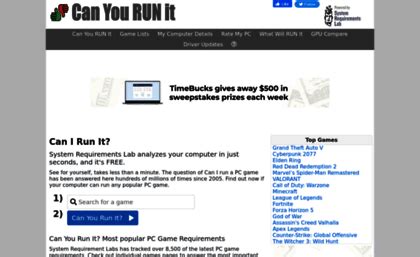 canyourunit|Can You RUN It .